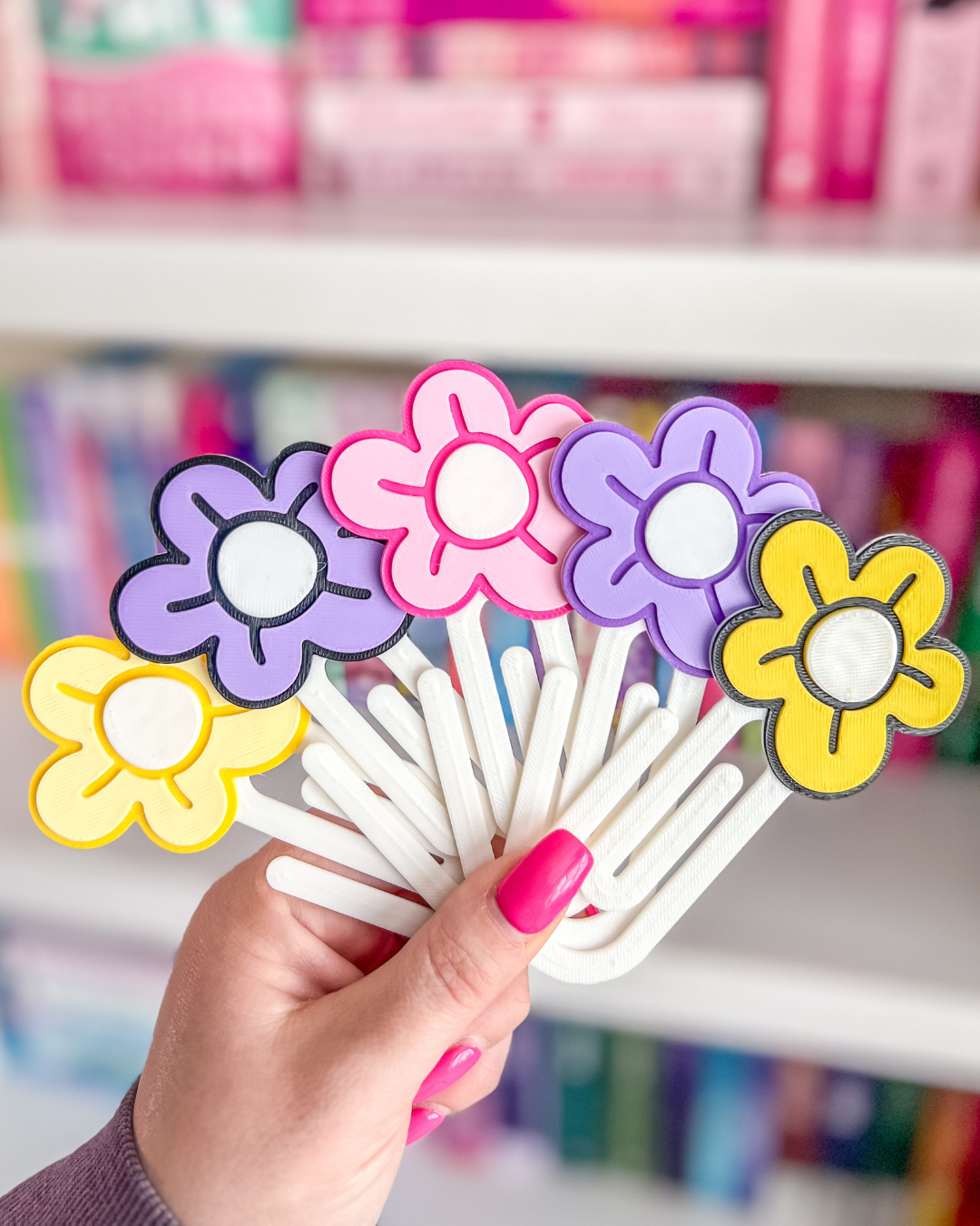 Flower Clip Bookmark for Books