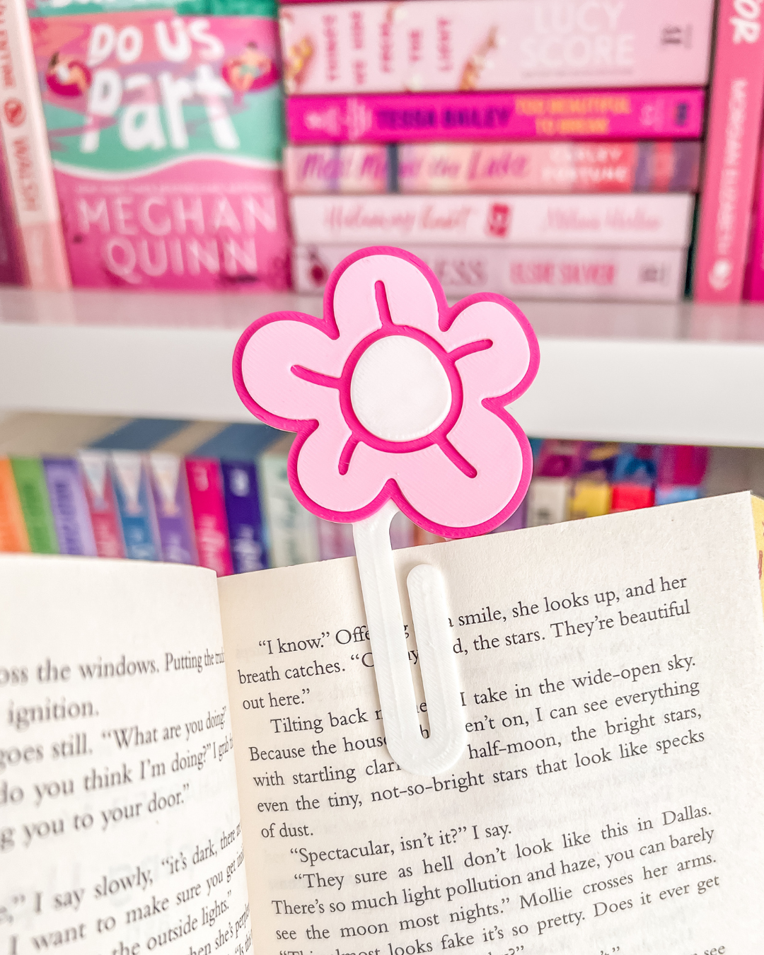 Flower Clip Bookmark for Books