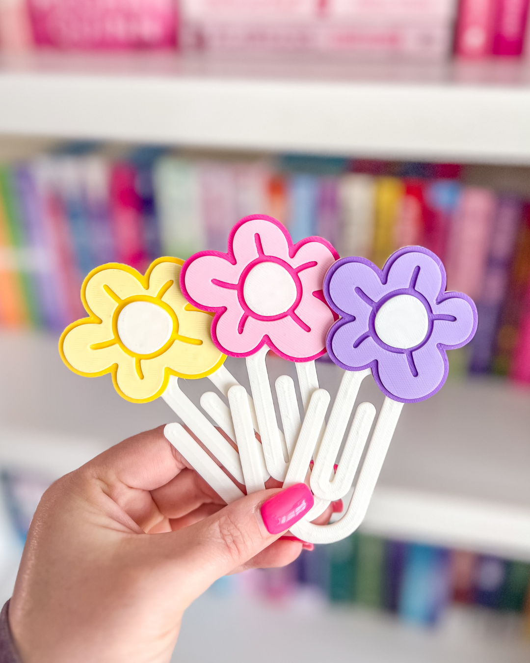 Flower Clip Bookmark for Books
