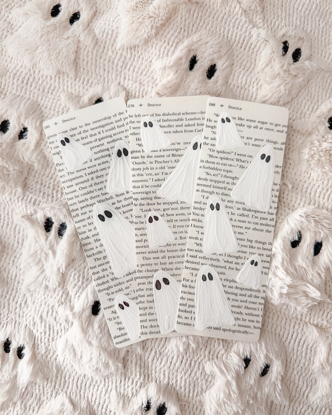 Hand Painted Ghost Bookmark