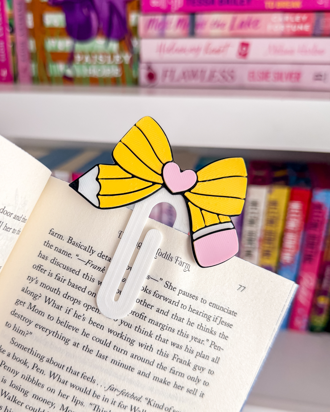 Pencil Bow Clip Bookmark