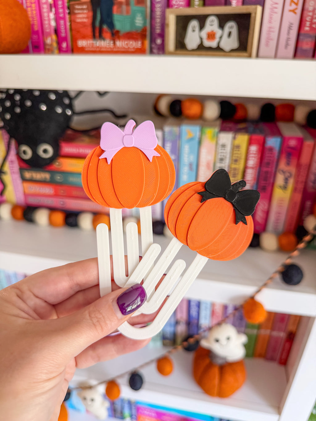 Pumpkin Bow Bookmark