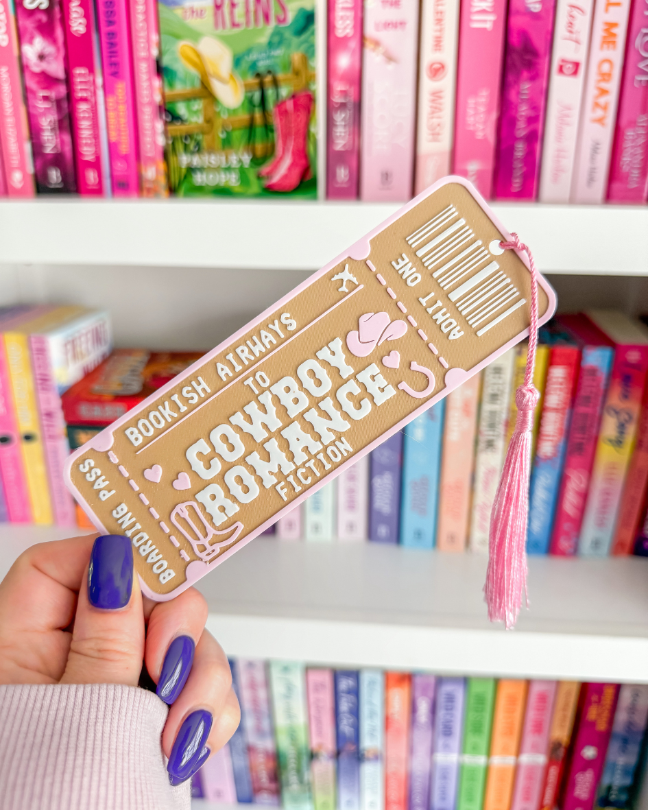 *NEW* Boarding Pass Bookmark - Cowboy Romance