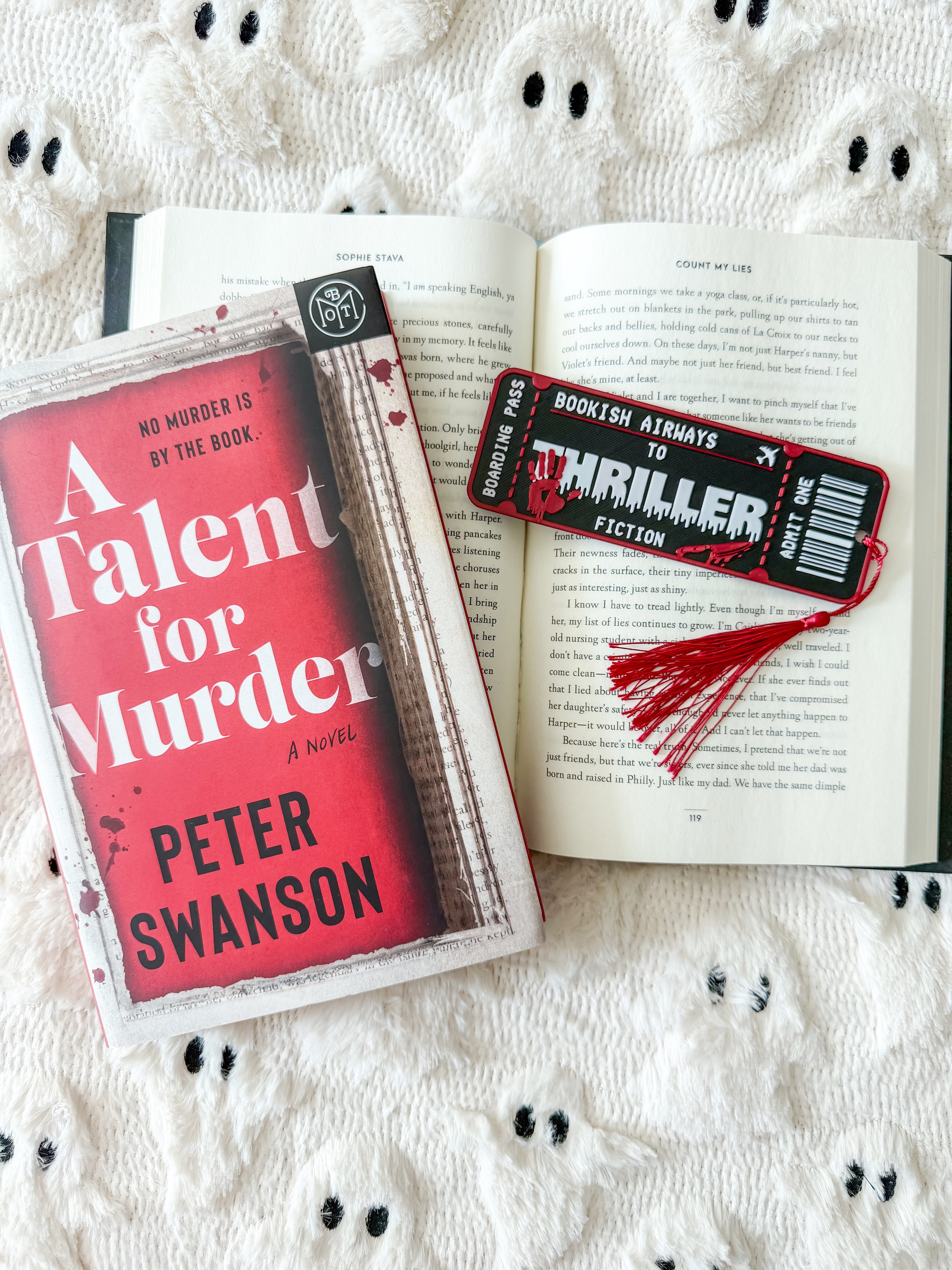 Boarding Pass Bookmark - Thriller Fiction