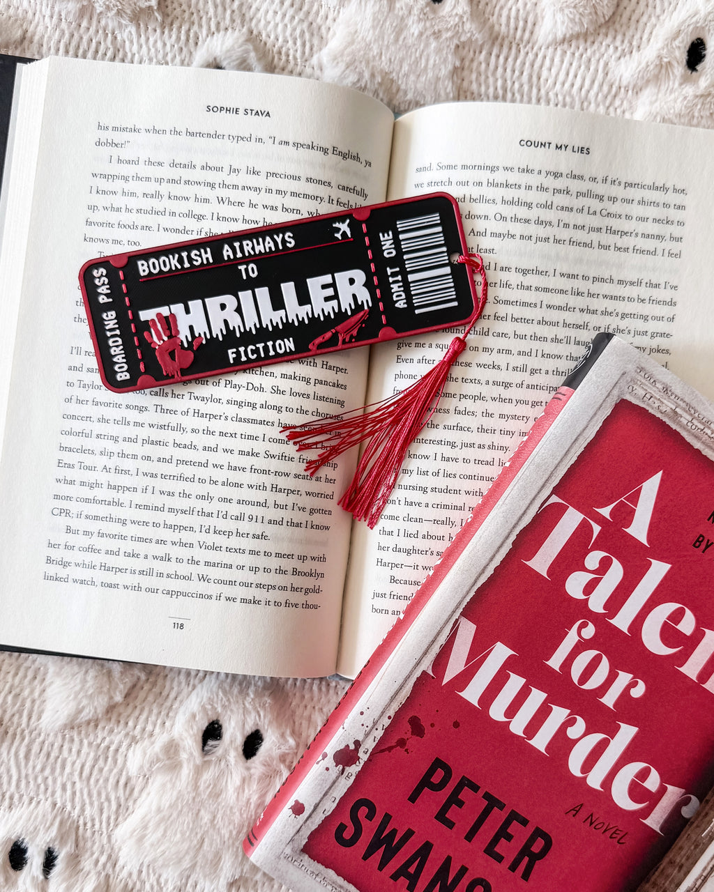 Boarding Pass Bookmark - Thriller Fiction
