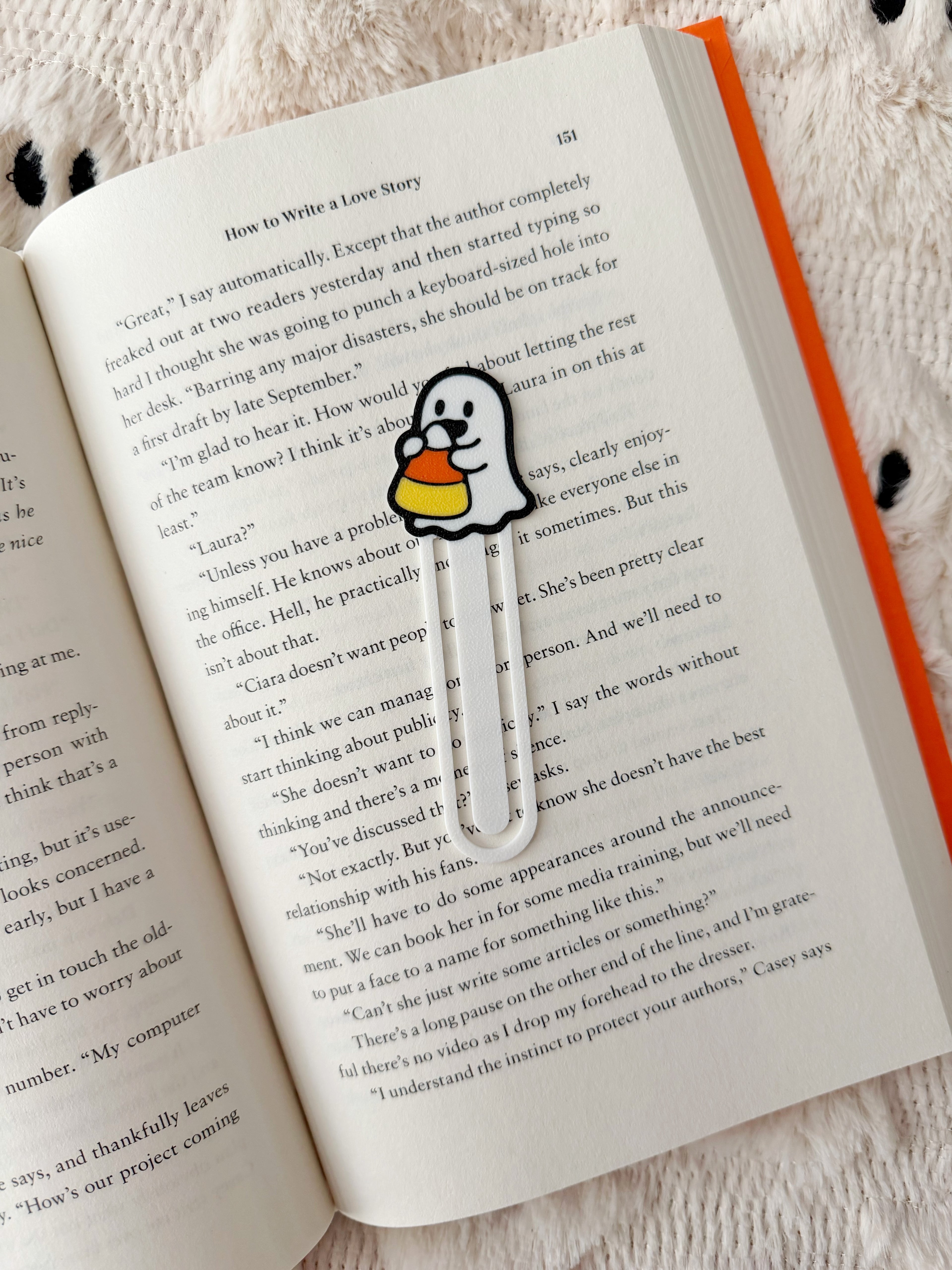 Candy Corn Cutie Ghost Bookmark