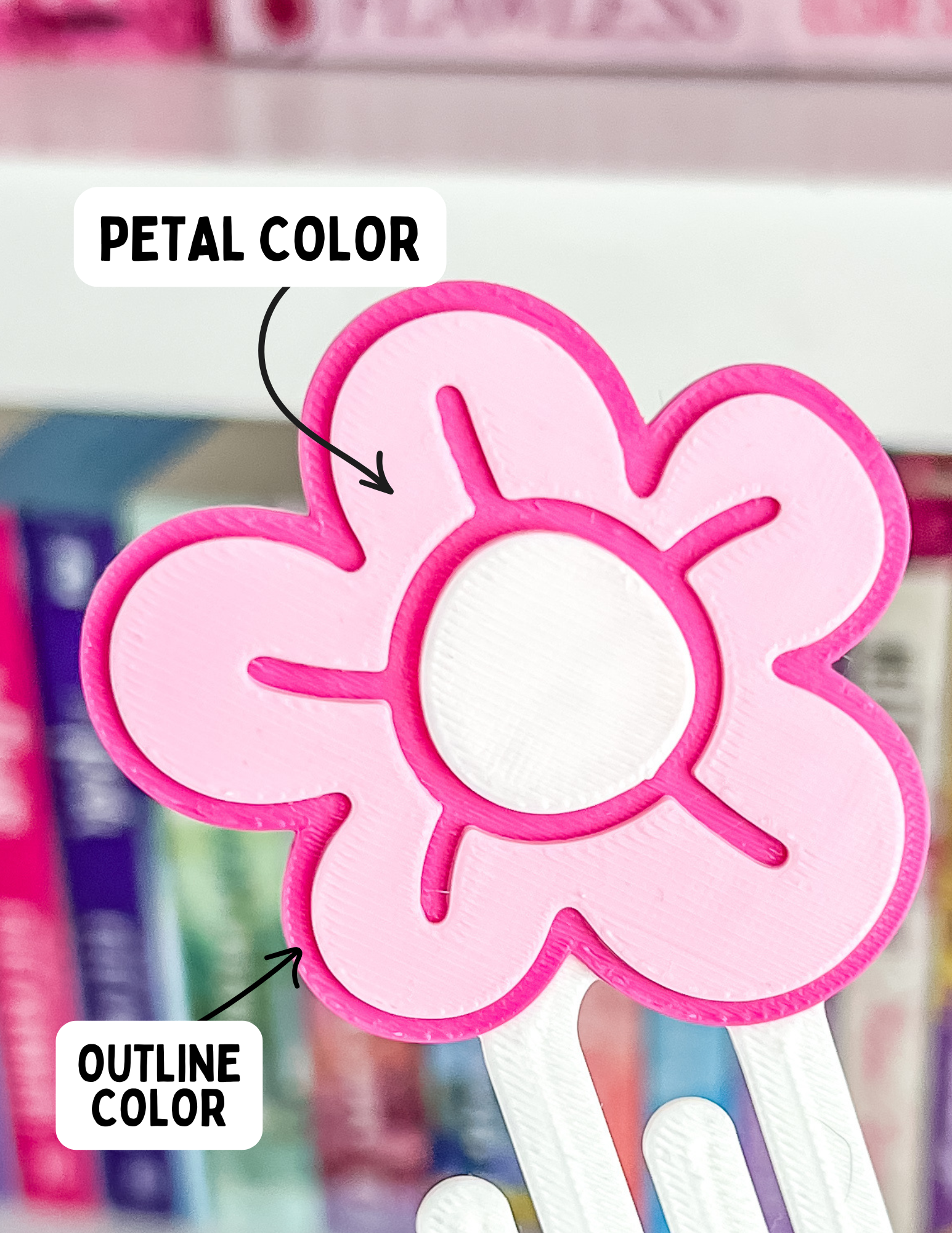 Flower Clip Bookmark for Books